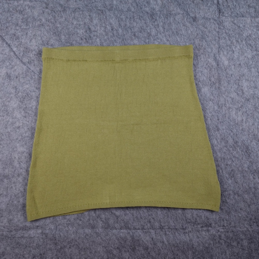 Free People Skirt Women‎ Medium Green Laurel Ribbed Knit Mini Thyme Stretch
